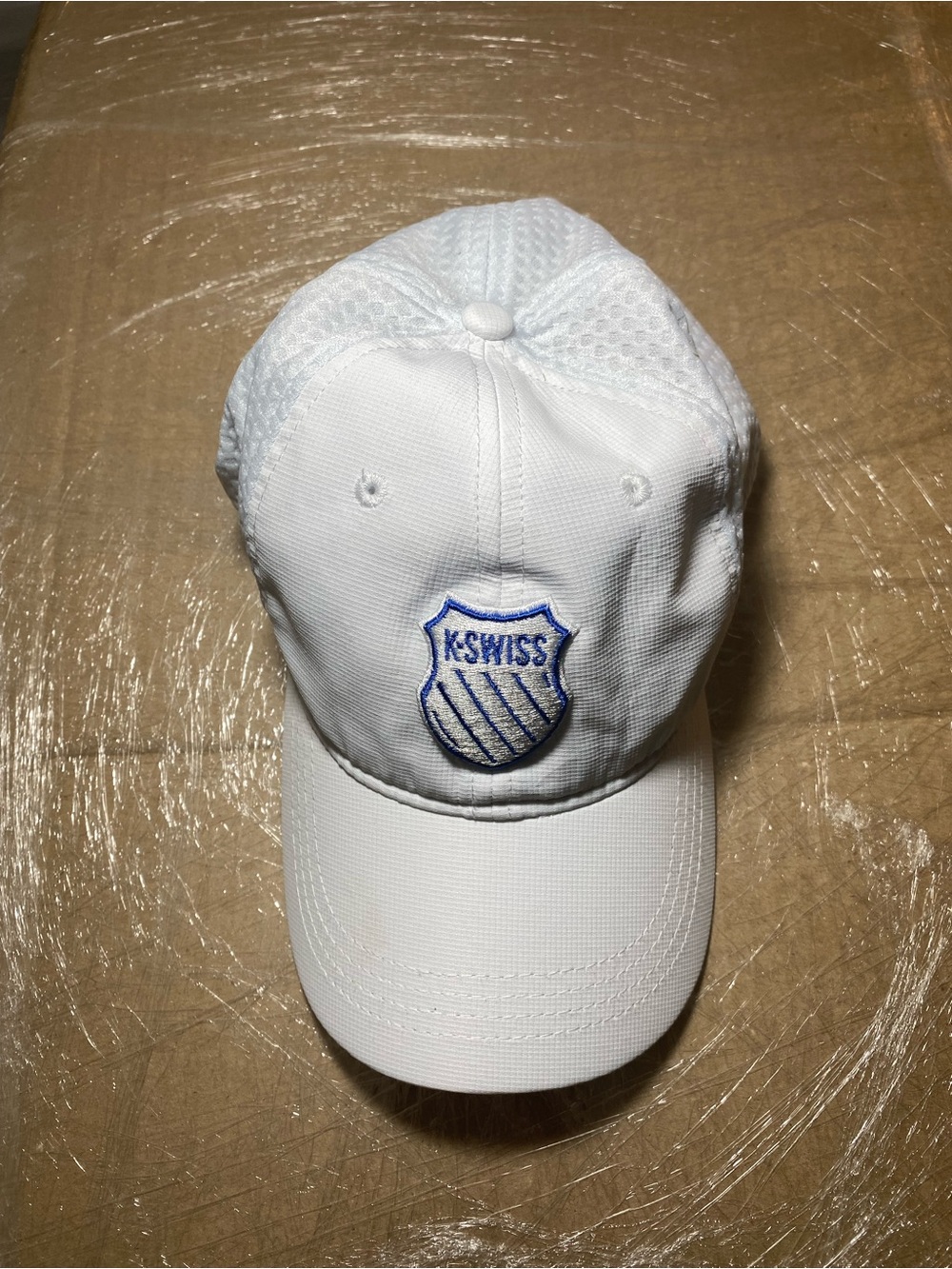 K-Swiss White/Blue Solid Adjustable Men’s Pickleball Baseball Cap Hat, One Size